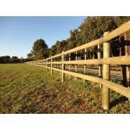 Clôture bois stallion pour chevaux - horse stop - 3 demi-lices, 1m50 - ref. Bs14225-3_1