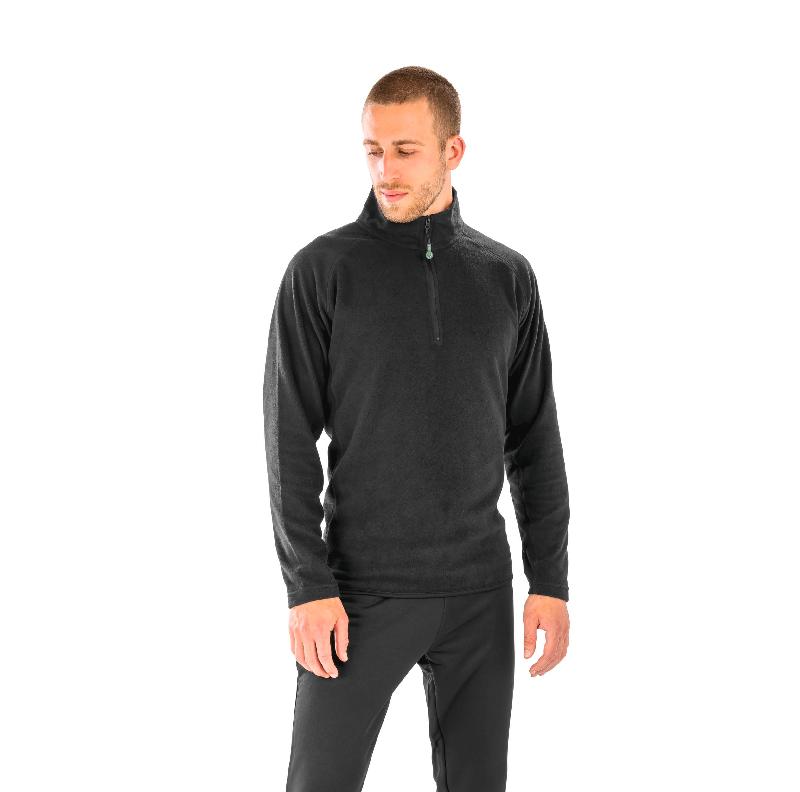 Micropolaire recyclée col zippé - 100% polyester recyclé - Réf: R905X - Marque Result_1
