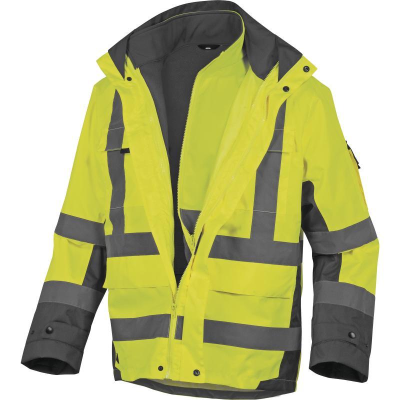 Parka HV 5 en 1 - Polyester Oxford enduit PU - Haute visibilité Classe 3 et 2 - Tarmac_1