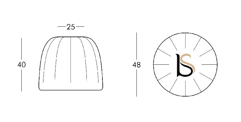 Pouf design Gelée - Slide - Taupe_1