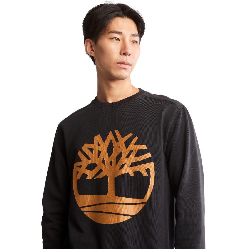 Sweatshirt Core Tree col rond - Timberland - Réf : TB0A2BJ8 - coton et polyester - logo arbre sur la poitrine_1