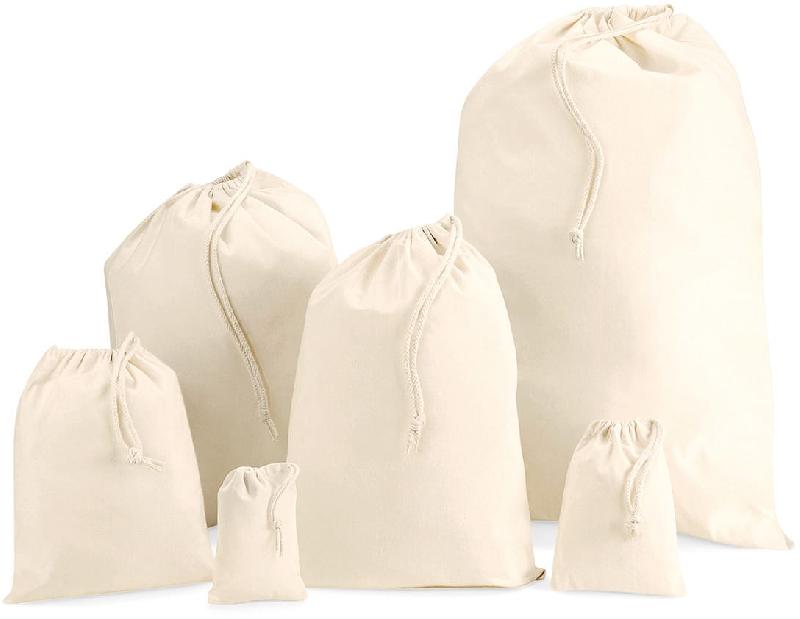 Sac à cordelettes en coton - Réf: W115 - 100% coton, fermeture par lien coulissant, idéal pour sérigraphie_1