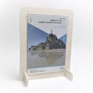 VPE0873 - Porte-visuel de comptoir - bois - A5 vertical (21 cm x 15 cm) - recto verso avec pochettes recyclables_1