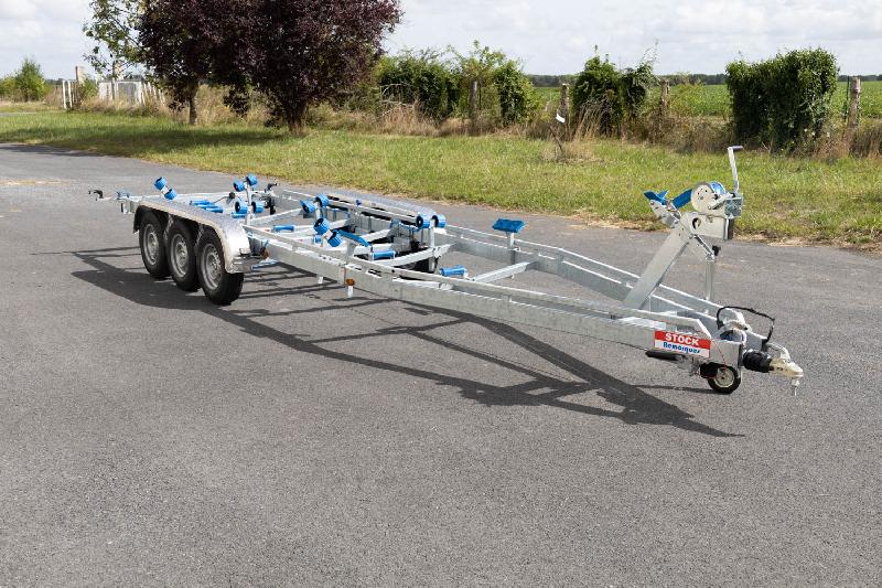 7m80-2m20 3x1350kg - VLEMMIX - Remorque Porte-Bateau_1