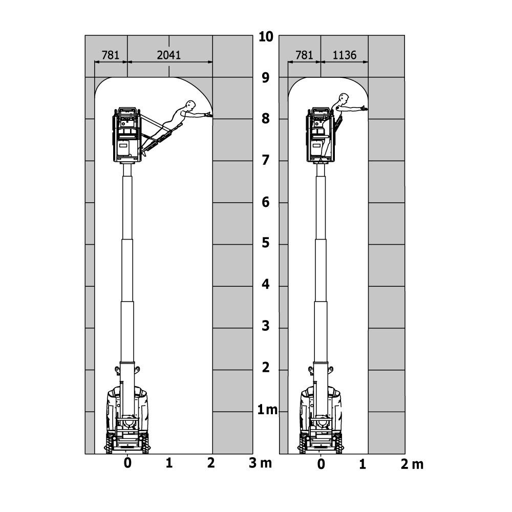 90 v'air nacelle élévatrice articulée - manitou - hauteur de travail 9m_1