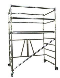 Échafaudage compact et pliable pour peintres et décorateurs