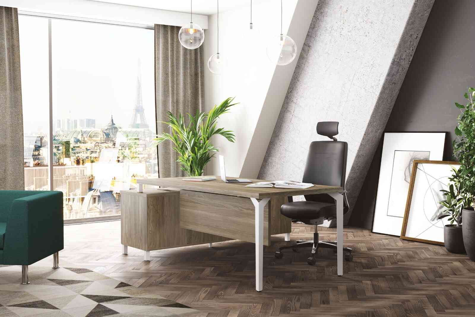 Fauteuil de direction ergonomique en cuir pleine fleur - soutien lombaire 2D - accoudoirs 4D - THEBOSS_1