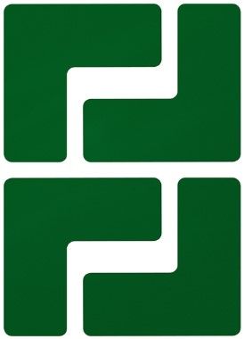 Marquage au sol pour entrepôt - Direct Signalétique - Lot de 20 coins adhésifs 127 x 127 mm en polyester laminé_1