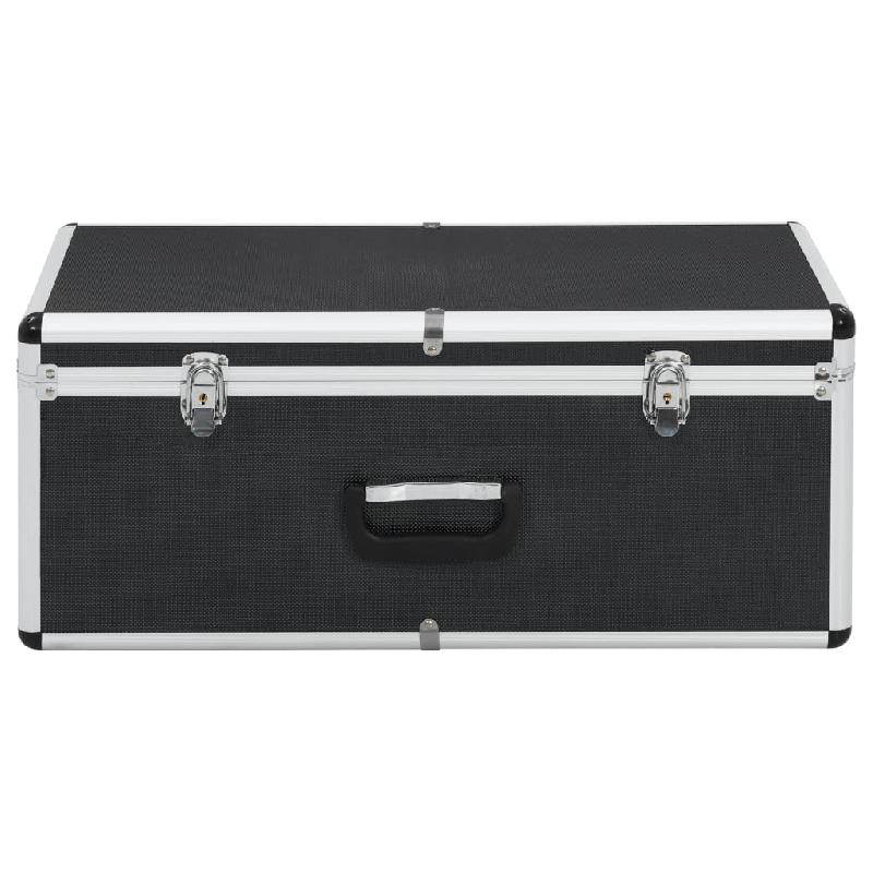 Vidaxl boîtes de rangement 2 pcs noir aluminium 91851_1