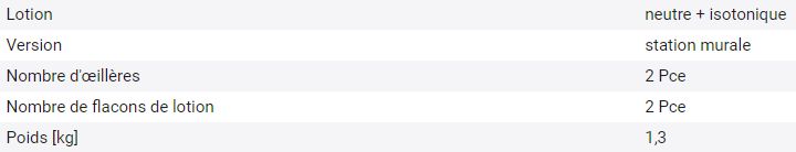 188944W - Station murale avec 2 bouteilles rince-œil - lotion oculaire selon EN 15154-4 avec solutions tampon et saline_1