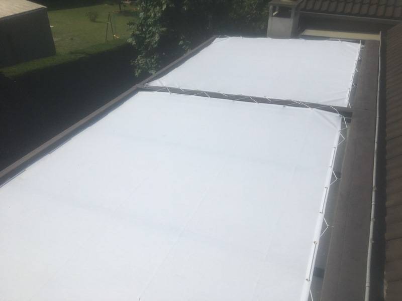 Bâches de protection solaire blanche amovible - Confection sur mesure pour puits de lumière, verrières, dômes et skydômes_0