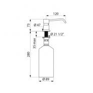 Distributeur de savon - Delabie - liquide ou gel hydroalcoolique - antivandalisme - réf. 729012_1