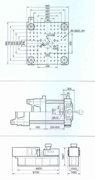 HX 258 - Presse à injection plastique Hysion avec capacité d'injection de 650 cm3 et servomoteur AC_1