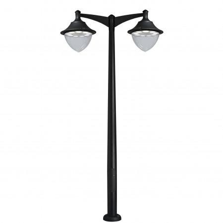 Luminaire pour mât 2 bras Gunther-60 - IP65 - E27 - 2x70W - Noir - Extérieur_1