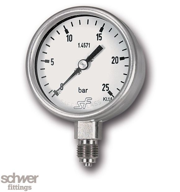 RM - Manomètre à tube de bourdon - Schwer Fittings - Pour fluides liquides et gazeux - Modèle standard ou à bain de glycérine_1