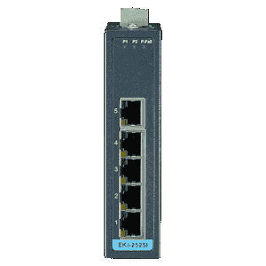 Switch industriel Rail DIN 5 ports Fast Ethernet non managé - température étendue -40°C à +75°C - Advantech EKI-2525I-BE_1