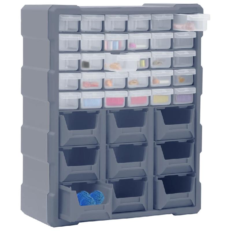 Vidaxl organisateur multi-tiroirs avec 39 tiroirs 38x16x47 cm 149604_1