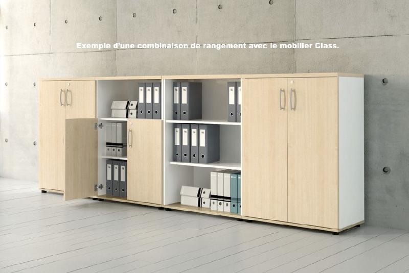 Bibliothèque Class  - MDD - Gris aluminium, Blanc pastel_0
