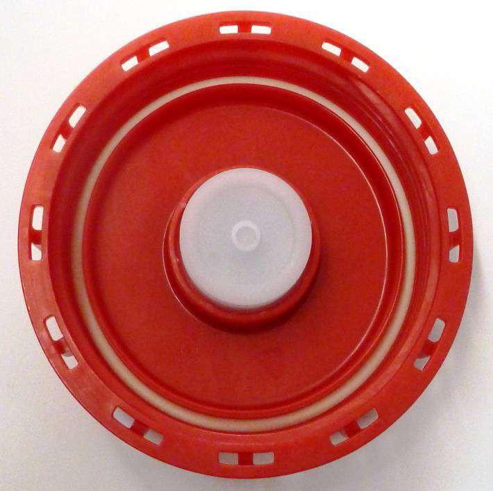 Couvercle Schütz Ø150 rouge UN + bonde 2