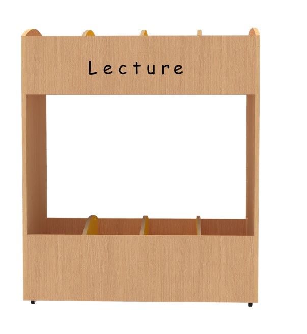 Desserte à roulettes - Bac à livres - Réf. LEC.CHB - Dimensions L1010mm x H1000mm x P452mm_1