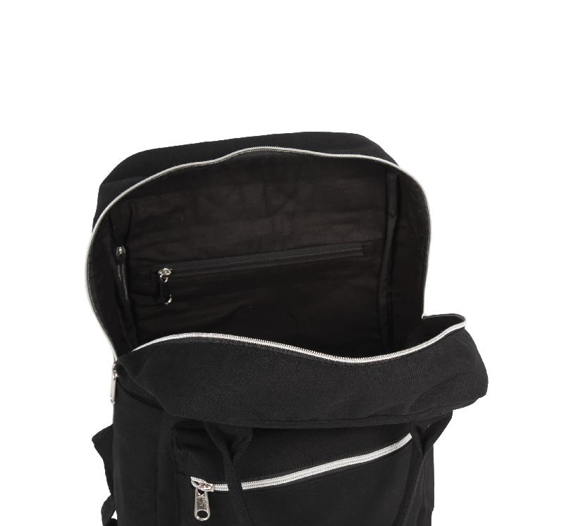 Sac à dos style urbain avec poignées - Kimood - 100% coton, matelassé - Réf: KI0186_1