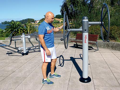 Appareil de fitness de plein air Urban Gym Gouvernail - Renforcement musculaire et agilité des épaules - Acier peint à la poudre_1