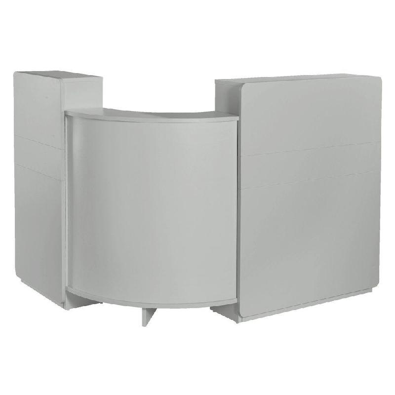 Façade de comptoir d'accueil L56xP2xH107cm Ep.19mm - Réceptio - Gris - Modularité d'agencement_1
