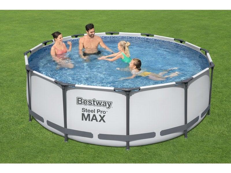 Piscine hors-sol steel pro BESTWAY - Diamètre 3,66 m x Hauteur 1 m - Structure en acier galvanisé_1