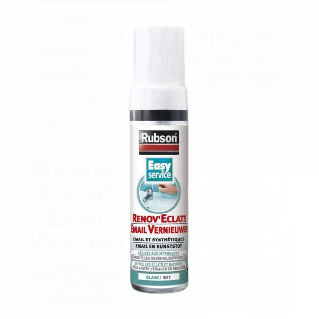 Rénovateur émail et synthétique RUBSON 12 ml - Répare éclats et rayures pour surfaces blanches_1