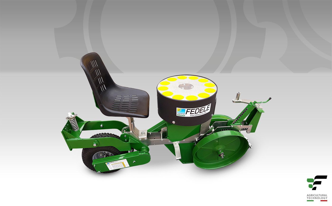 Fast - Planteuse semiautomatique Fedelemario - Distance 24 à 40 cm - Distributeur rotatif horizontal à 12 ou 9 godets_1