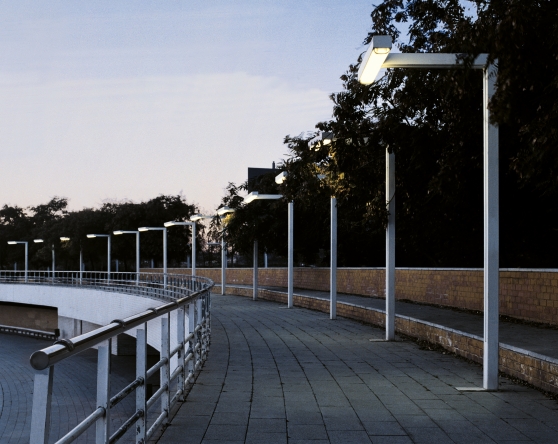 Lampadaire urbain Vía Láctea - fluorescent 58W - acier galvanisé - hauteur 3,65 m_2