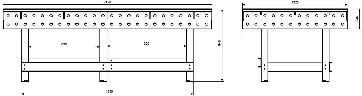 Profi 2900 - table de soudure - scott europe - longueur : 2920 mm_1