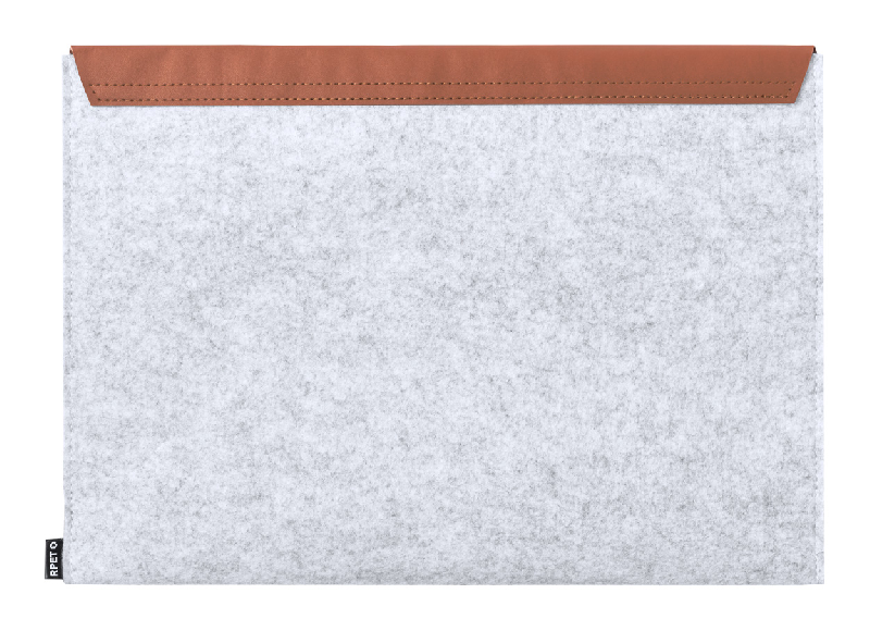 Sacoche ordinateur portable en feutre RPET - Convient jusqu'à 15 pouces - Gris - 135g_1