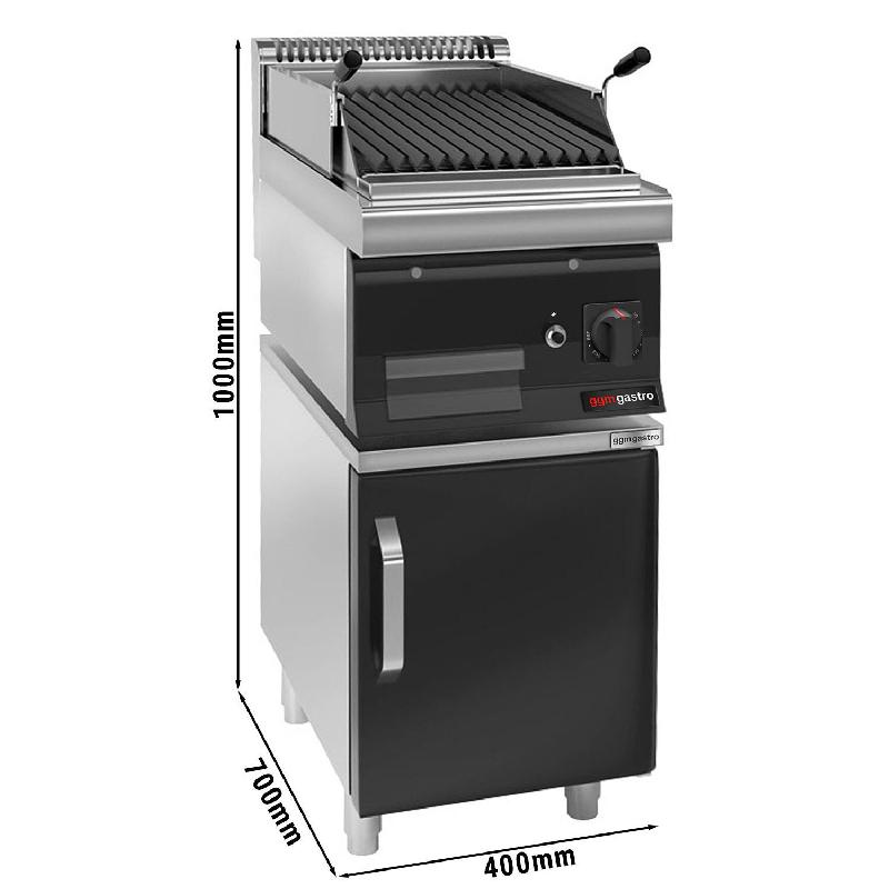 Grill à gaz en pierre de lave - 7 kW - Grille inclinable - Soubassement avec 1 porte inclus  - Mario 700 | GGM -GLK473C-GK466T_1