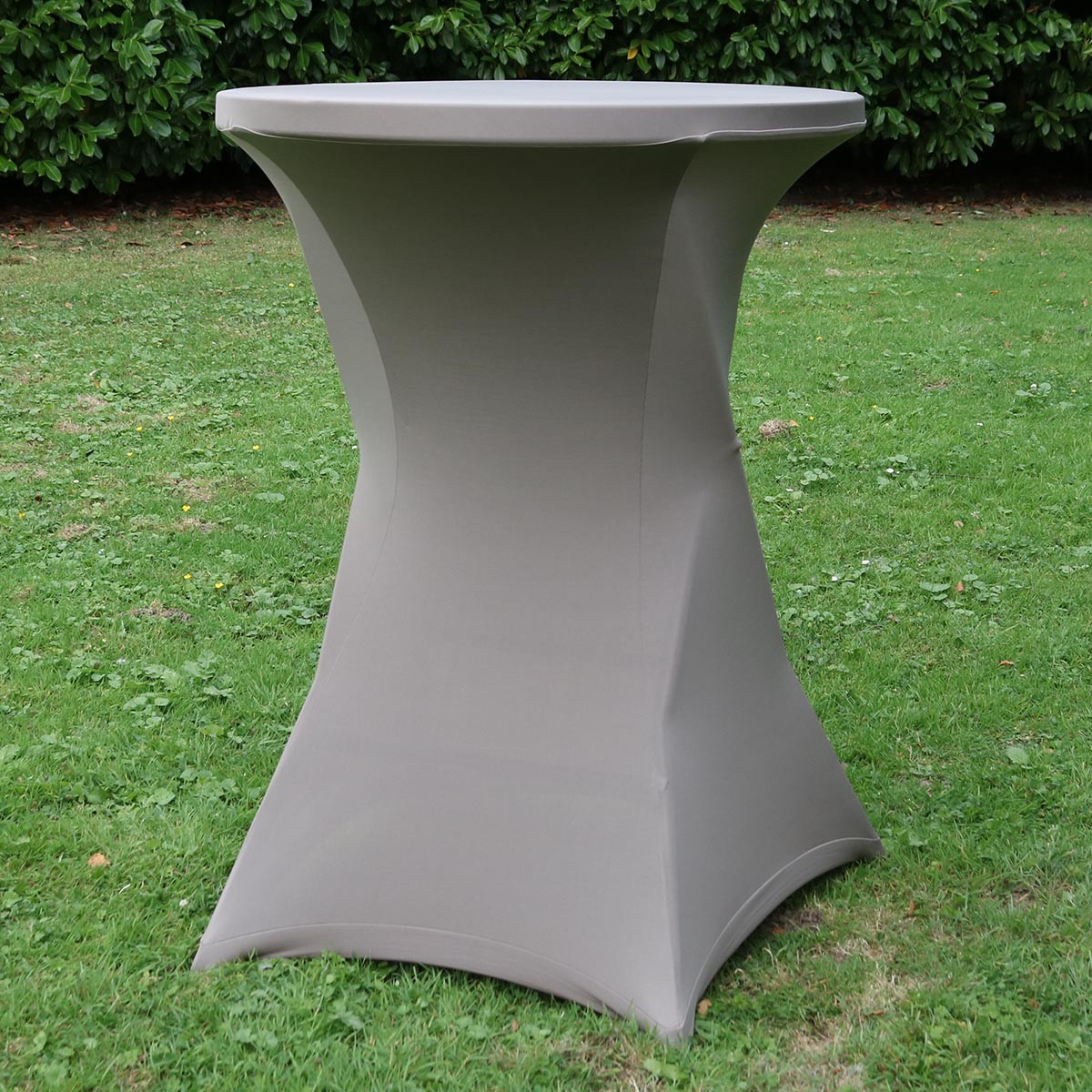 Housse mange debout élastique sable - 110x80 cm - pour réceptions et événements professionnels_1