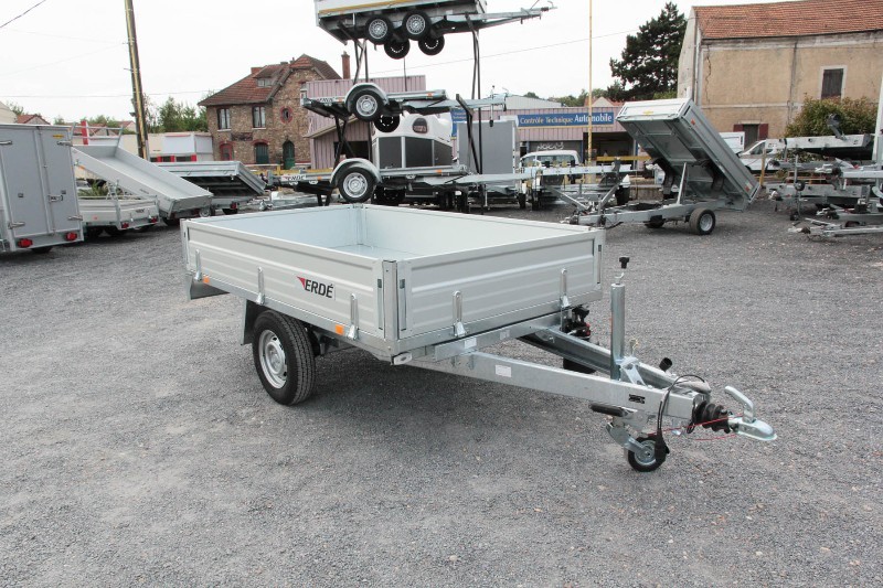 Remorque benne hydraulique ERDE EXPERT BE 150 F - Transport d'agglos et BA13 - Fabrication française_1