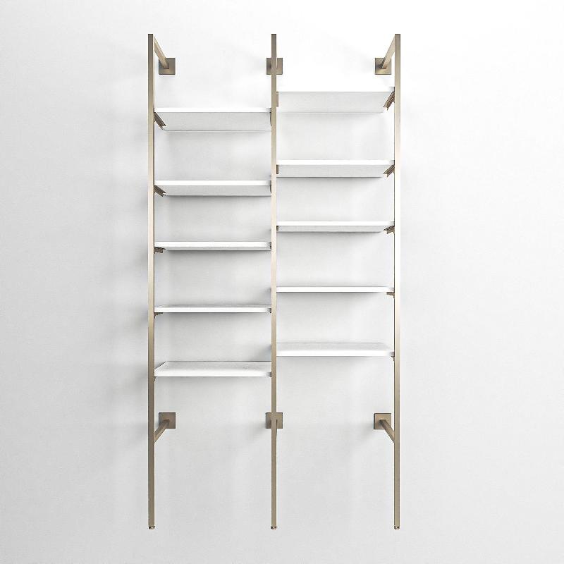 Élément suivant Queen Vogue nickel brossé 5 tablettes blanc L60xH240cm_1