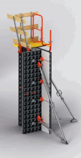 Coffrage de poteau léger équipé d'un système DUO_1