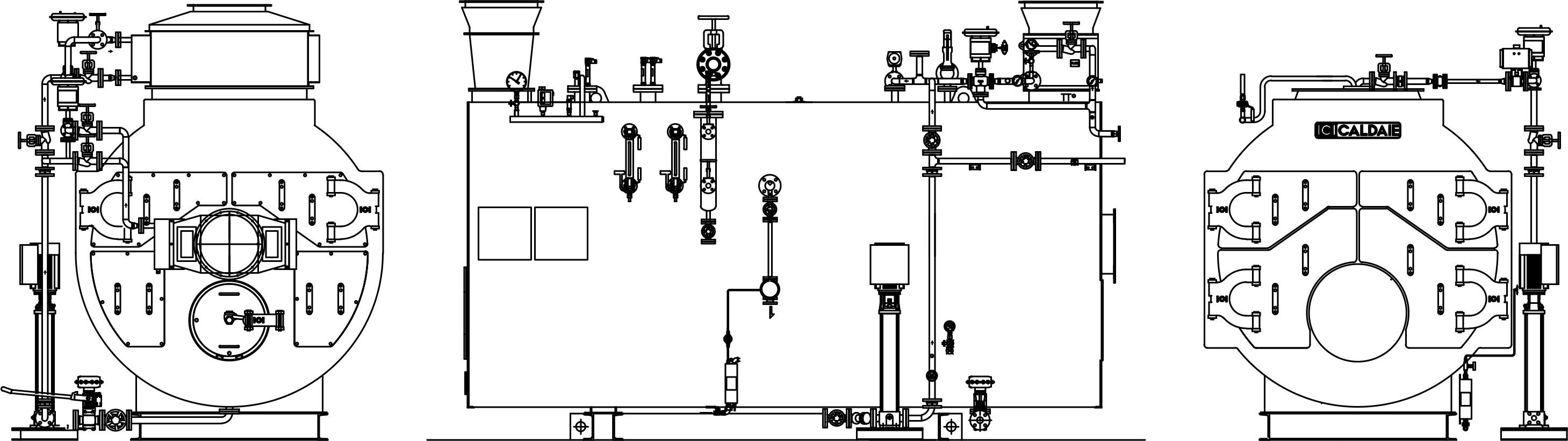 Générateur de vapeur à haute pression - trois parcours de fumée - Ici Caldaie GX C - rendement jusqu'à 95%_1