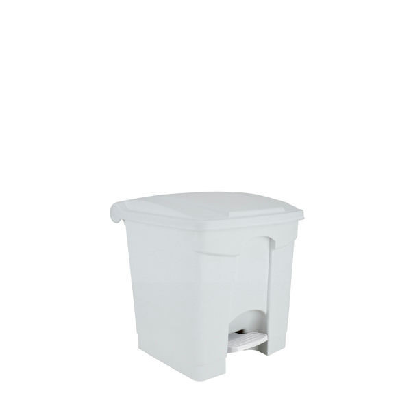 Poubelle a pedale contitop 30l blanc couvercle blanc_1