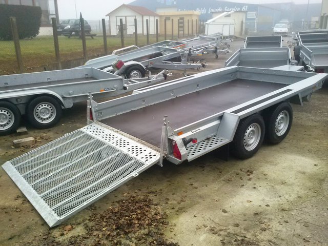 Remorque porte engin brenderup 3,5 t, 5,62m - 2 essieux_1