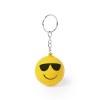 Tr234421 - Porte-clés antistress Shirley à personnaliser - Emoji jaune éclatant en PU - Ø4cm_1