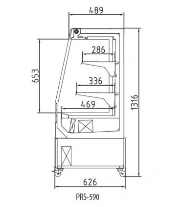 Armoire réfrigérée positive sans porte, idéale pour l'exposition des boissons et produits emballés - prs-590 docriluc_1