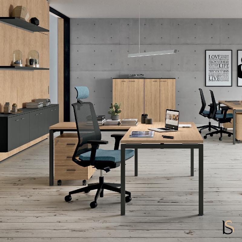 Bureau d'angle Idea 01 - Quadrifoglio - Blanc, 160 x 160 cm_0