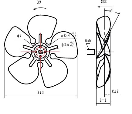 Hélice aspirante pour ventilateur - tfh-a_1