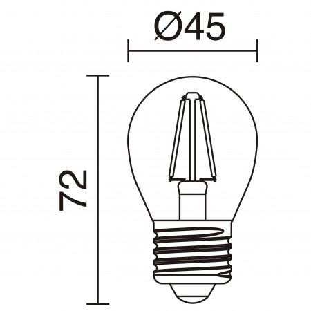 Lampe LED filament E27 - LED Bulb 4W 3000K blanc - Intérieur et extérieur_1