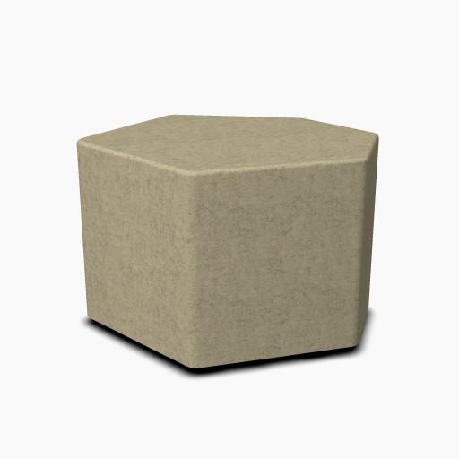 Poufs d'accueil finition tissu - MDD - Beige Blazer, Bas_1