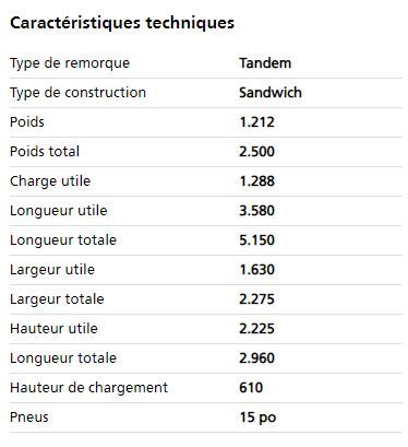 Remorque frigorifique Humbaur TK 25 37 18 - 24 PF80 - charge utile 1288 kg - isolation épaisse et plage de -20°C à +10°C_1
