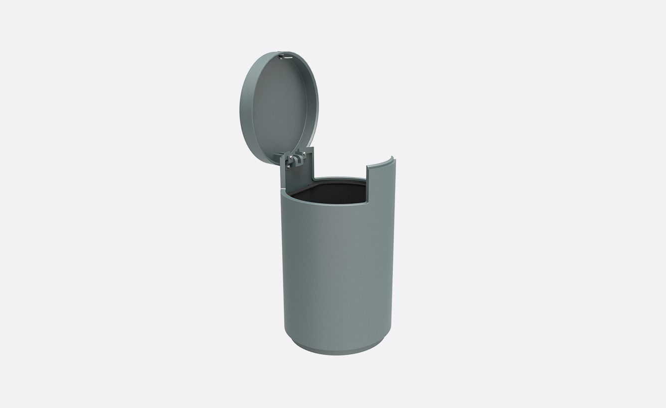 Urbus - Poubelle publique avec cendrier - Larus - Fonte et acier, 32L ou 80L_1