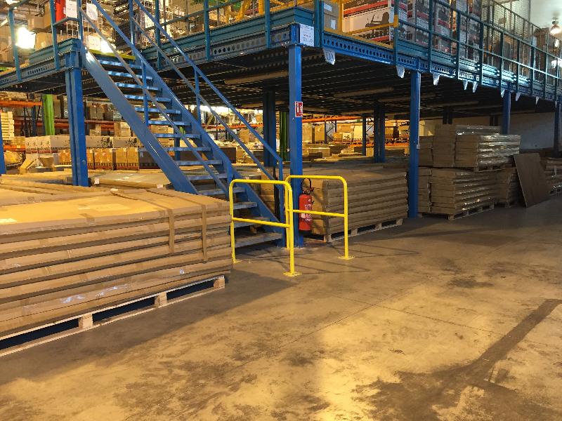 Barrière de sécurité acier jaune 1500 x 1000 - 190481_1